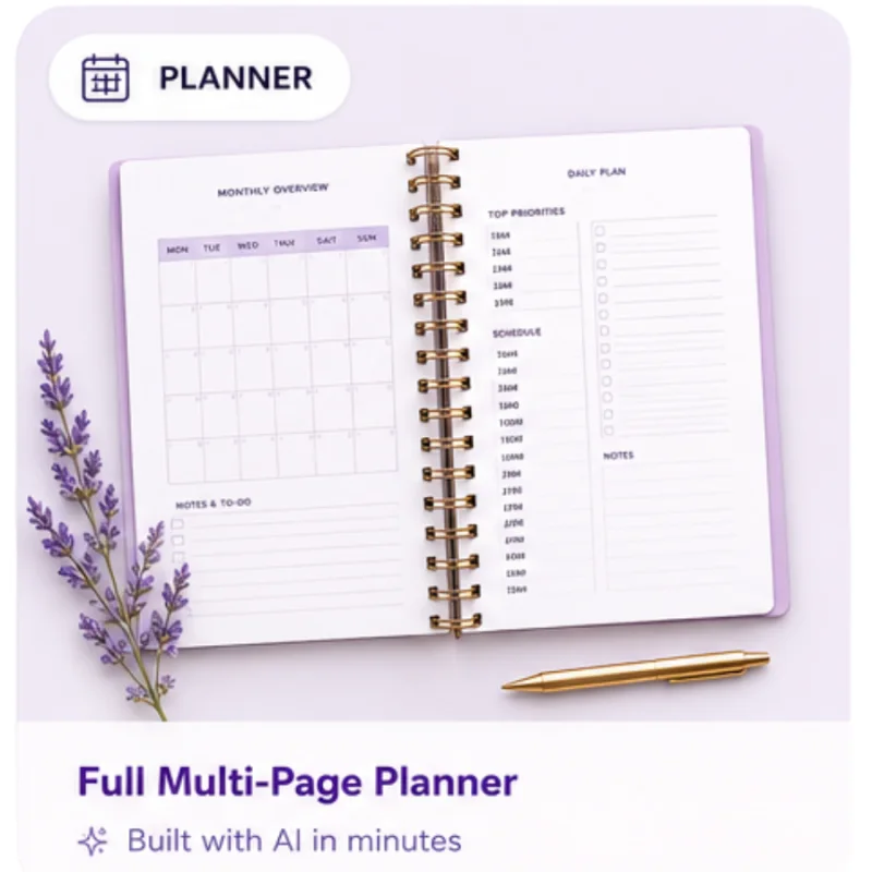 Full multi-page planner